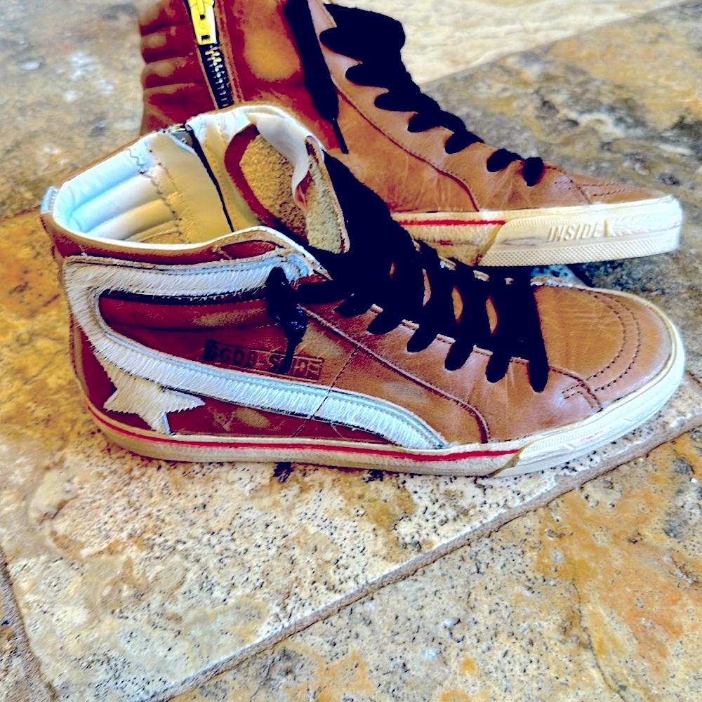 Golden Goose Brown leather midi sneakers!
